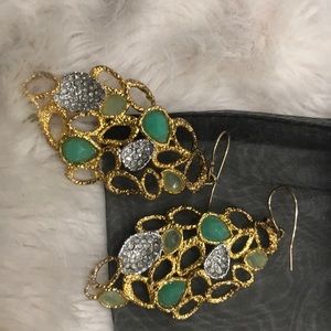 Alexis bitter chandelier chrysoprase earrings
